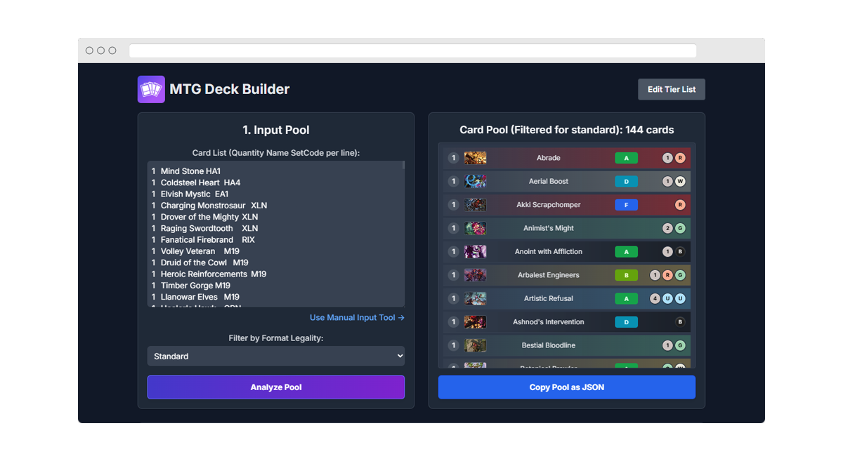 MTG Deck Builder